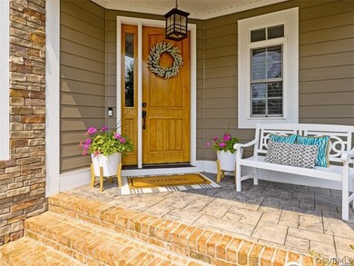 Stamped Concrete Front Porch Entrance