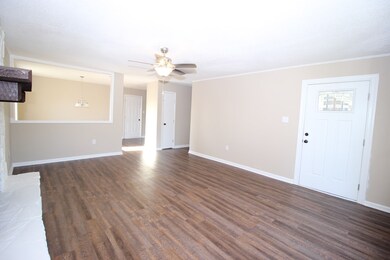 Living room and dining room
