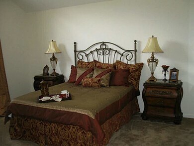 Model home furnished bedroom