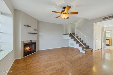 Handsome Living Room with Fireplace