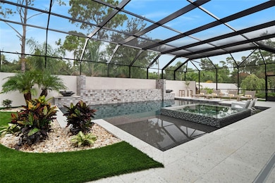 Gorgeous custom pool with privacy wall surrounding