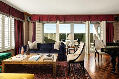 Living space open to large balcony