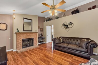 Wood burning fireplace