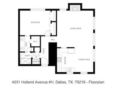 4031 Holland Ave #H, Dallas, TX  75219 - Floorplan