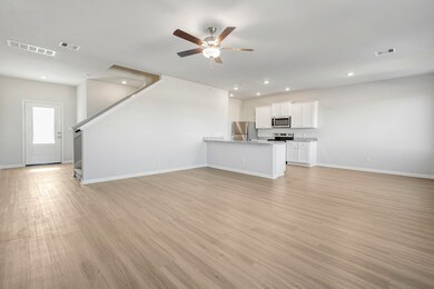 Spacious living room, open to the kitchen and dini