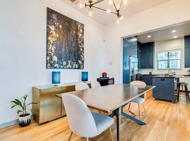 Dining room featuring light wood-style flooring a