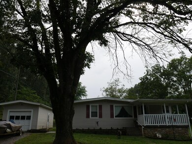 Front with detached garage