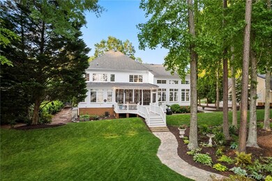 Rear aerial of green area.