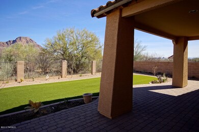 Wonderful back yard with view fence.