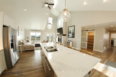 Kitchen Living Fireplace Pantry