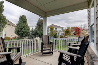 Covered porch off of kitchen. 