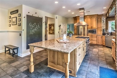 The amazing cook top spans over 13 ft long with gr
