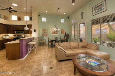 Family room to kitchen/dining