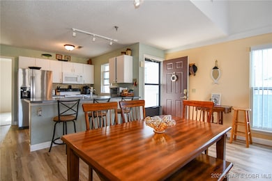 Dining area and kitchen