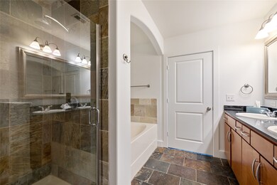 Separate shower and tub