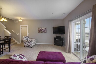 Living area with slider to patio