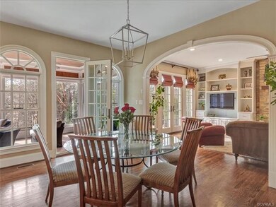 Breakfast area with access to all season porch