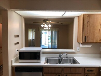View from kitchen to living room