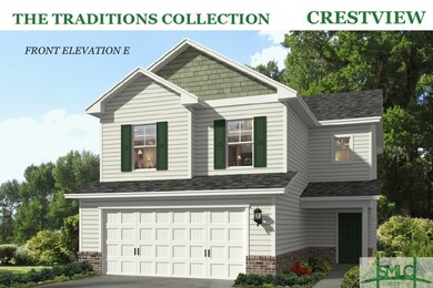 The Crestview plan Elevation E - Front Look of hom