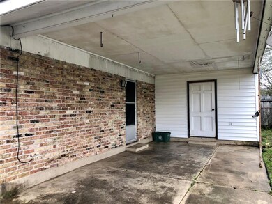 Carport with storage.