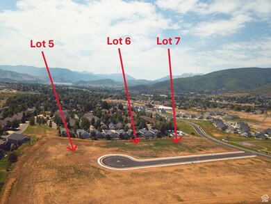 Aerial perspective of suburban area with a mountainous background