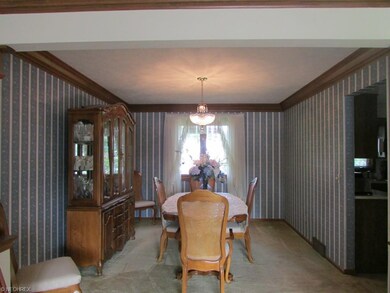 Dining room with crown molding