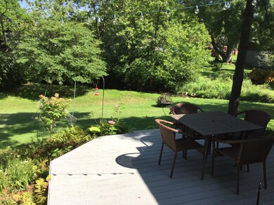 lower deck and back yard
