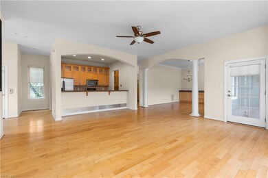 2nd level Great room looks onto kitchen