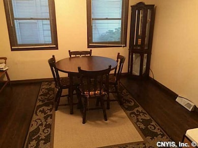 Dining Room Beautifully refinished hardwoods in th