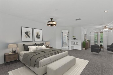 Virtually Staged Master Bedroom.  New Carpet Just 