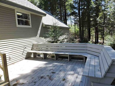 Deck overlooking private back yard
