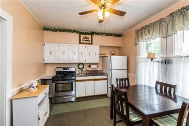 Kitchen with stainless Steel Gas stove, and eat-in
