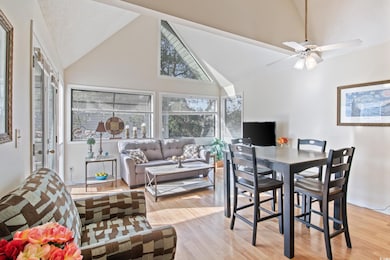 Dining space featuring light hardwood / wood-style