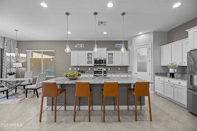 Kitchen and eat in area