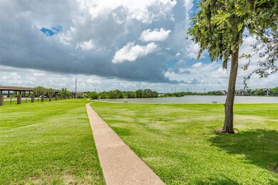 Walking trail around lake