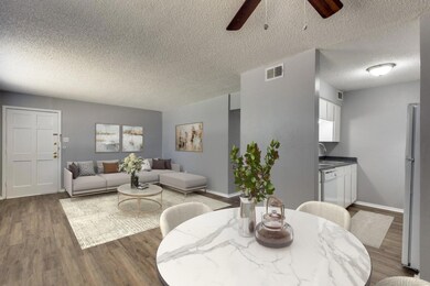 Virtually Staged living and dining room