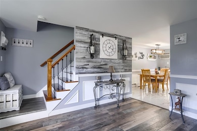 Lovely wrought iron railing accents!