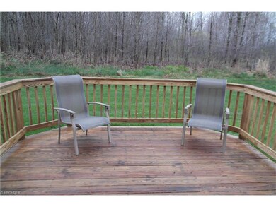 12 x 12 back deck overlooking the woods.  Very pea