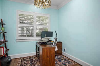 Office located on 1st floor with upgraded lighting fixture.