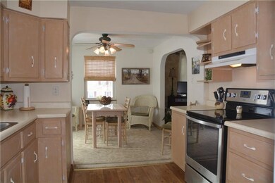 Kitchen opens up into the eat in kitchen area or d