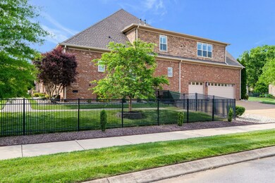 Back yard is fenced and backs to trees and large farmland.  The lot looks like a corner lot but the road is a small dead end with a sidewalk and makes a great place for kids to play off the street.