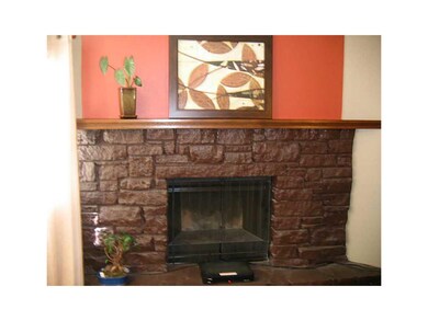 Fireplace.