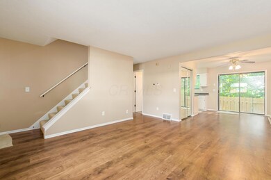 Living room and dining room