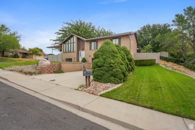 Mid-century inspired home featuring brick siding