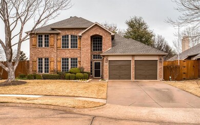 The home sits on an oversized cul-de-sac lot with 