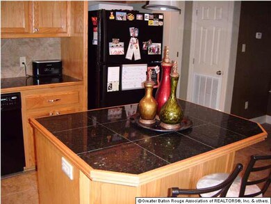 Kitchen with its beautiful granite counter tops