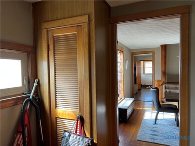 As you enter the front door, you have two closets