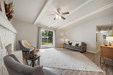 Sliding doors provide lots of natural light in the