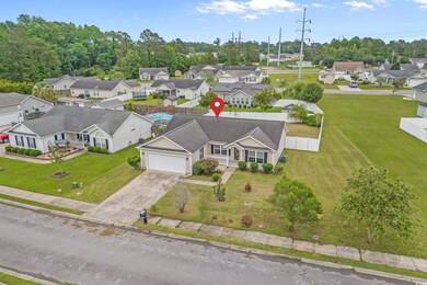 Aerial view of residential area