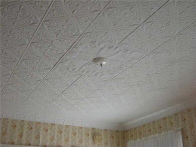 Dining Room. Tin Ceiling